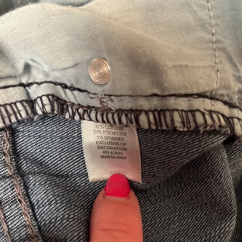Secrets Collection David Vered Blue Capri Length Sequined Jeans Cotton-blend 12